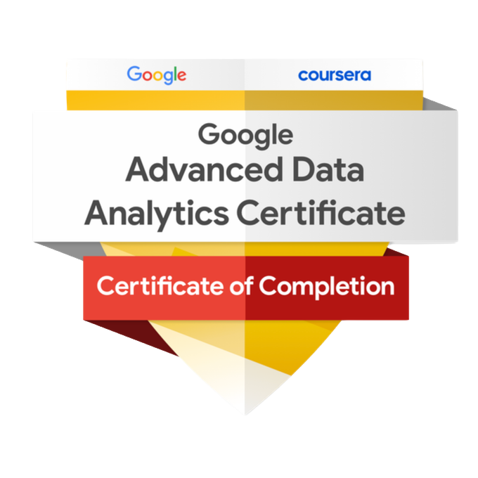 Google Advanced Data Analytics 認定バッジ
